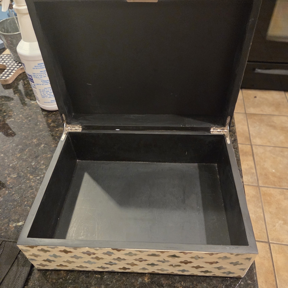 Cream Patterned Decorative Storage Box by - Picture 5 of 6
